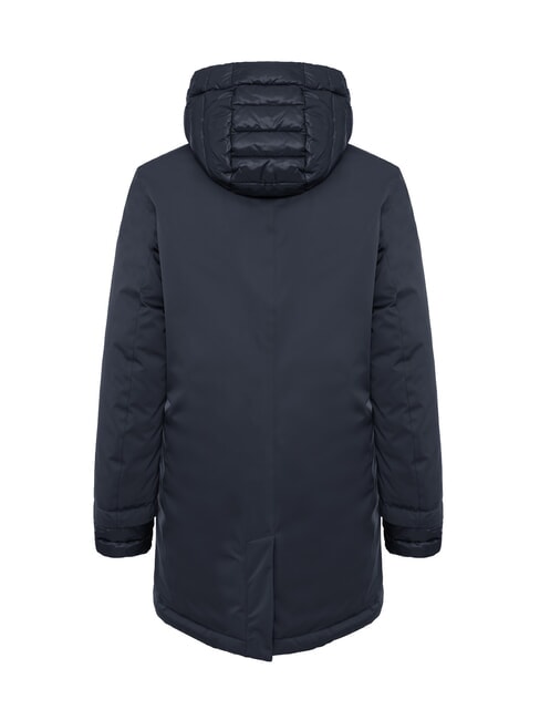 SURROUNDING Long padded jacket with hood navy blue - Women's Jackets