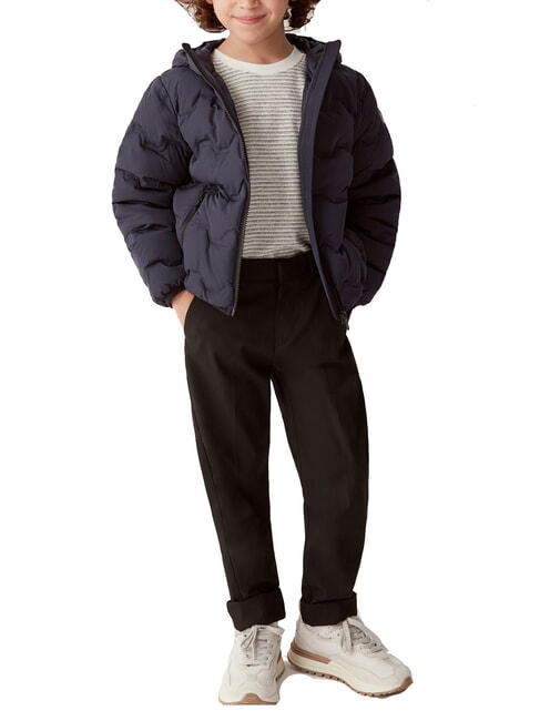 UNCOMMON Quilted down jacket with hood navy blue - Baby Jackets