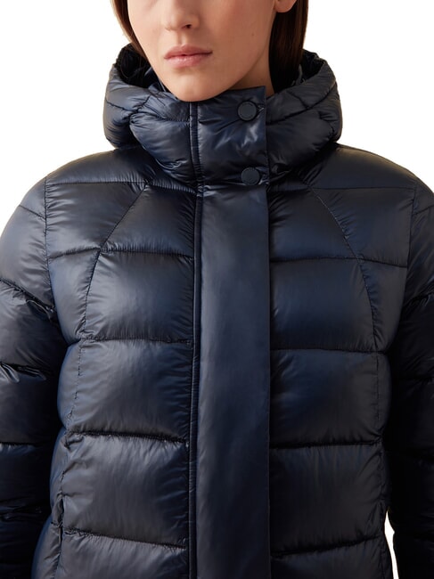 FRIENDLY Long quilted down jacket navy blue - Women's down jackets