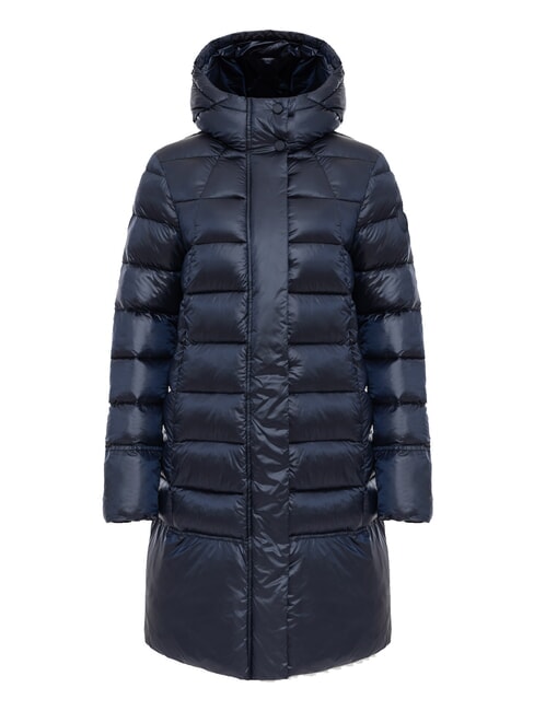FRIENDLY Long quilted down jacket navy blue - Women's down jackets