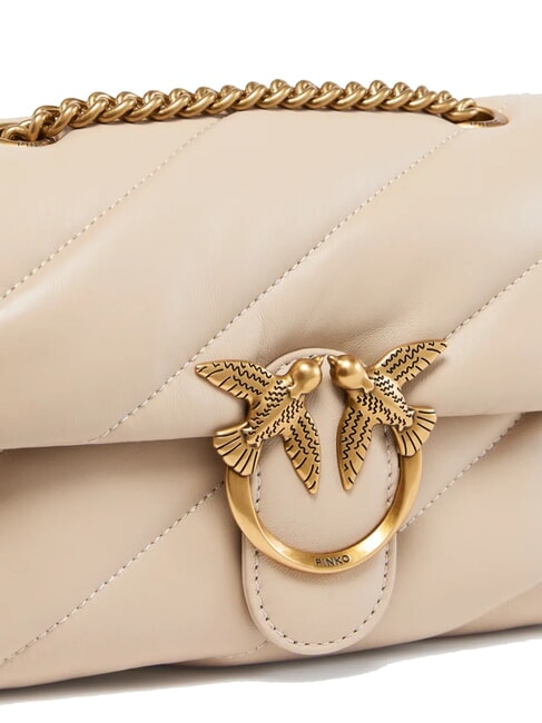 MINI LOVE BAG Nappa bag beige-smoky gray-antique gold - Women&rsquo;s Bags