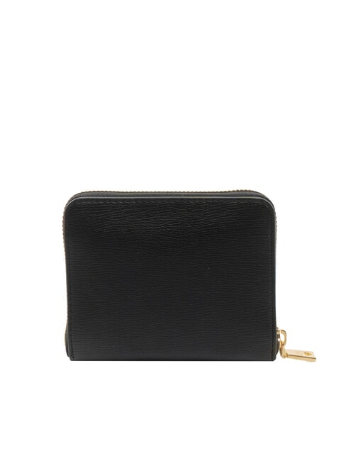 METALLIC LOGO Medium zip around wallet Black - Women’s Wallets