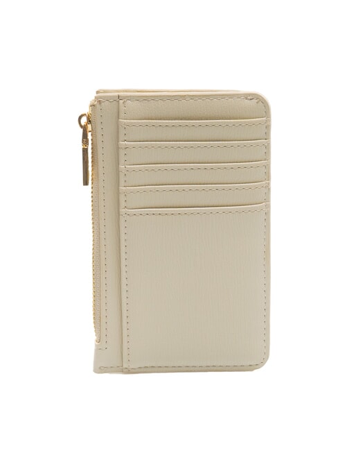METALLIC LOGO Flat card holder with coin purse ivory - Women&rsquo;s Wallets