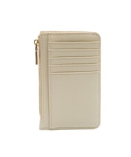 LOVE MOSCHINO METALLIC LOGO Flat card holder with coin purse ivory - Women&rsquo;s Wallets - 2