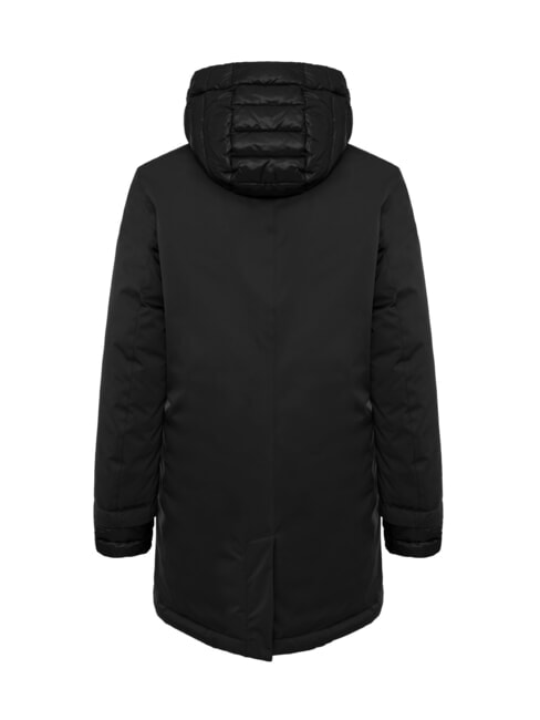 SURROUNDING Long padded jacket with hood black - Women's Jackets