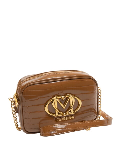 CROCO PRINTED Camera case shoulder bag camel2 - Women&rsquo;s Bags