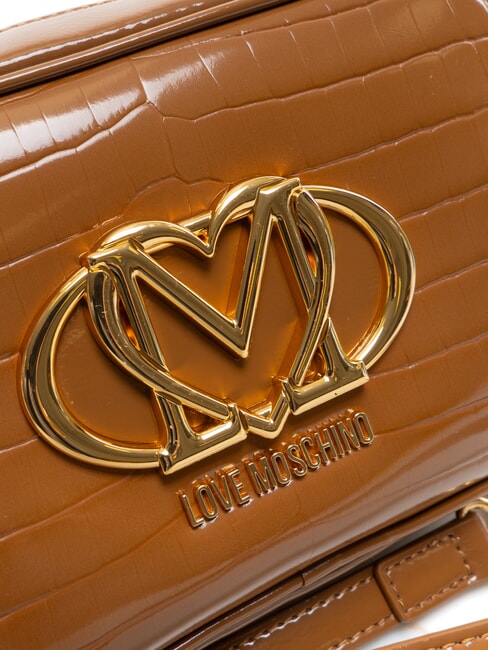 CROCO PRINTED Camera case shoulder bag camel2 - Women&rsquo;s Bags