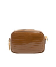 LOVE MOSCHINO CROCO PRINTED Camera case shoulder bag camel2 - Women&rsquo;s Bags - 4