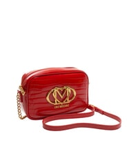 LOVE MOSCHINO CROCO PRINTED Camera case shoulder bag red - Women&rsquo;s Bags - 2