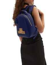 LOVE MOSCHINO GOLD LOGO Backpack blue - Women’s Bags - 4