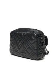 LOVE MOSCHINO QUILTED  Mini Shoulder Camera Bag Black - Women’s Bags - 2