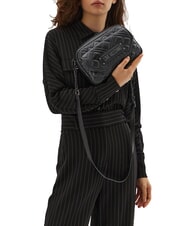 LOVE MOSCHINO QUILTED  Mini Shoulder Camera Bag Black - Women’s Bags - 4