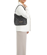 LOVE MOSCHINO QUILTED  Hobo Shoulder Bag Black - Women’s Bags - 4
