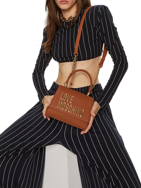 LETTERING Mini Handbag, with shoulder strap walnuts - Women’s Bags