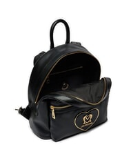 LOVE MOSCHINO GOLDEN HEART  Backpack Black - Women’s Bags - 3