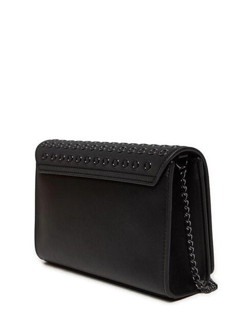 CHAIN Shoulder bag with micro studs black/gunmetal - Women’s Bags