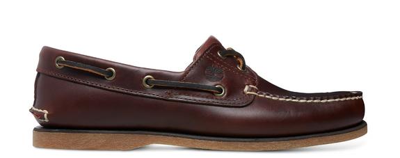 boat shoes CLASSIC, in leather BROWN - Men&rsquo;s shoes