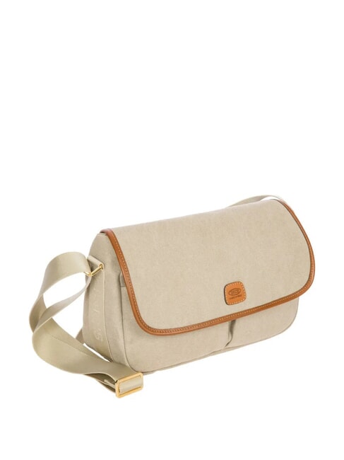 SORRENTO M Medium canvas bag with flap BEIGE - Women’s Bags