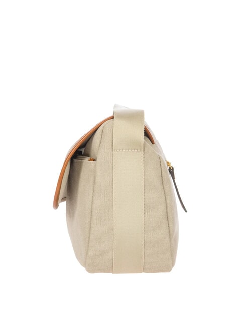 SORRENTO M Medium canvas bag with flap BEIGE - Women’s Bags