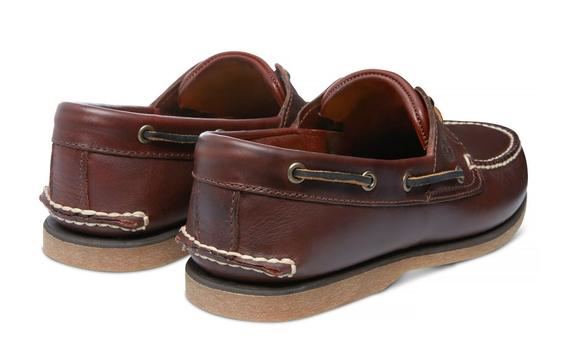 boat shoes CLASSIC, in leather BROWN - Men&rsquo;s shoes