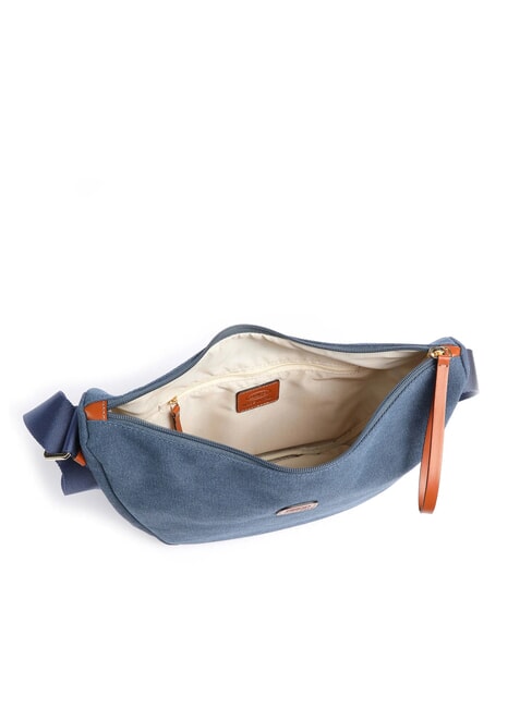 SORRENTO LUNA Canvas crescent bag blue - Women’s Bags