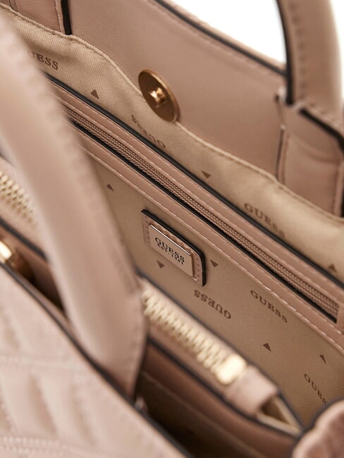 GIULLY Quilted bag with double handles light beige - Women’s Bags