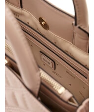 GUESS GIULLY Quilted bag with double handles light beige - Women’s Bags - 3