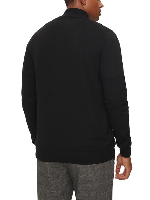 DARREL High neck cardigan full zip jetbla - Men's Sweaters