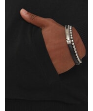 GUESS DARREL High neck cardigan full zip jetbla - Men's Sweaters - 4