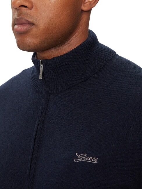 DARREL High neck cardigan full zip smartblue - Men's Sweaters