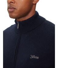 GUESS DARREL High neck cardigan full zip smartblue - Men's Sweaters - 3
