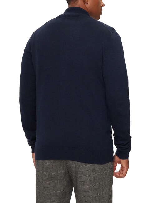 DARREL High neck cardigan full zip smartblue - Men's Sweaters