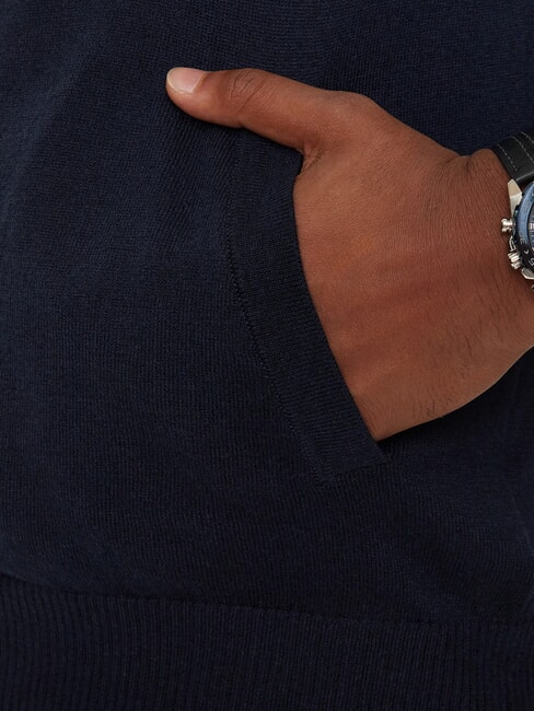 DARREL High neck cardigan full zip smartblue - Men's Sweaters