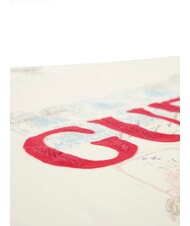 GUESS WORLD STAMPS Cotton T-shirt pearl white multi - T-shirt - 5