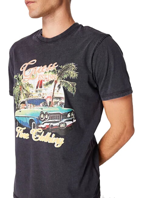 SUMMER T-shirt with maxi print smartblue - T-shirt