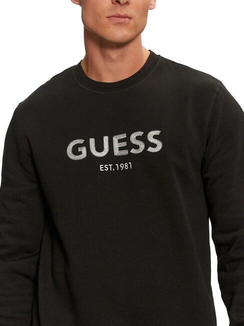 BOX Metallic logo embroidery sweatshirt jetbla - Sweatshirts