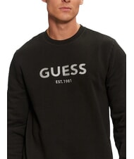 GUESS BOX Metallic logo embroidery sweatshirt jetbla - Sweatshirts - 3