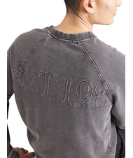 GUESS RAGLAN Cotton crewneck sweatshirt jetbla - Sweatshirts - 3