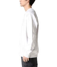 GUESS RAGLAN Cotton crewneck sweatshirt purwhite - Sweatshirts - 3