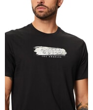 GUESS METALLIC LOGO T-shirt with embossed print jetbla - T-shirt - 3