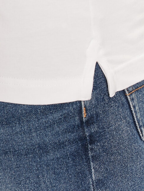 NOLAN Polo short sleeve striped collar purwhite - Polo shirt