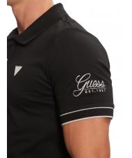 GUESS LYE Short sleeve logo polo jetbla - Polo shirt - 3
