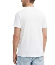 GUESS TRIANGLE Cotton T-shirt with print purwhite - T-shirt - 2