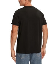 GUESS TRIANGLE T-shirt with embroidered logo patch jetbla - T-shirt - 2