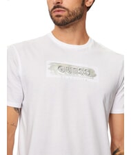 GUESS METALLIC LOGO T-shirt with embossed print purwhite - T-shirt - 3