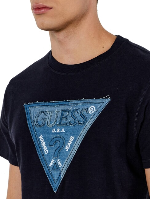 TRIANGLE T-shirt with maxi logo patch jetbla - T-shirt