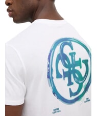 GUESS BASIC 4G logo print T-shirt purwhite - T-shirt - 4