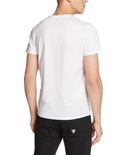 GUESS LOGO EMBROIDERY Cotton T-shirt purwhite - T-shirt - 2