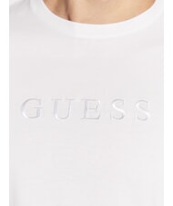 GUESS LOGO EMBROIDERY Cotton T-shirt purwhite - T-shirt - 3