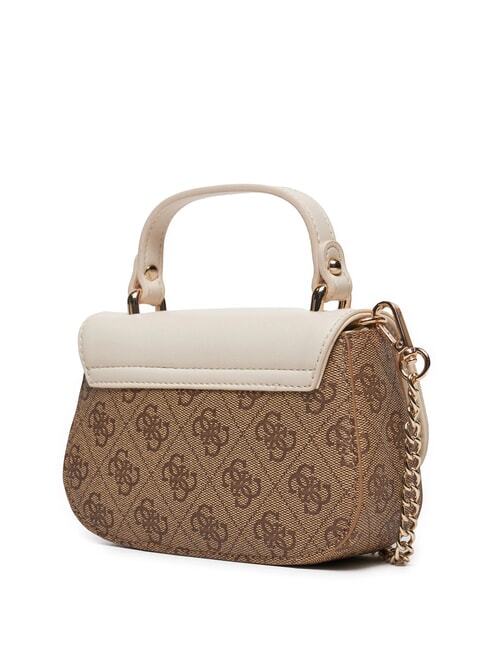 GIRL Mini Handbag, with shoulder strap 4g aop beige white - Women’s Bags